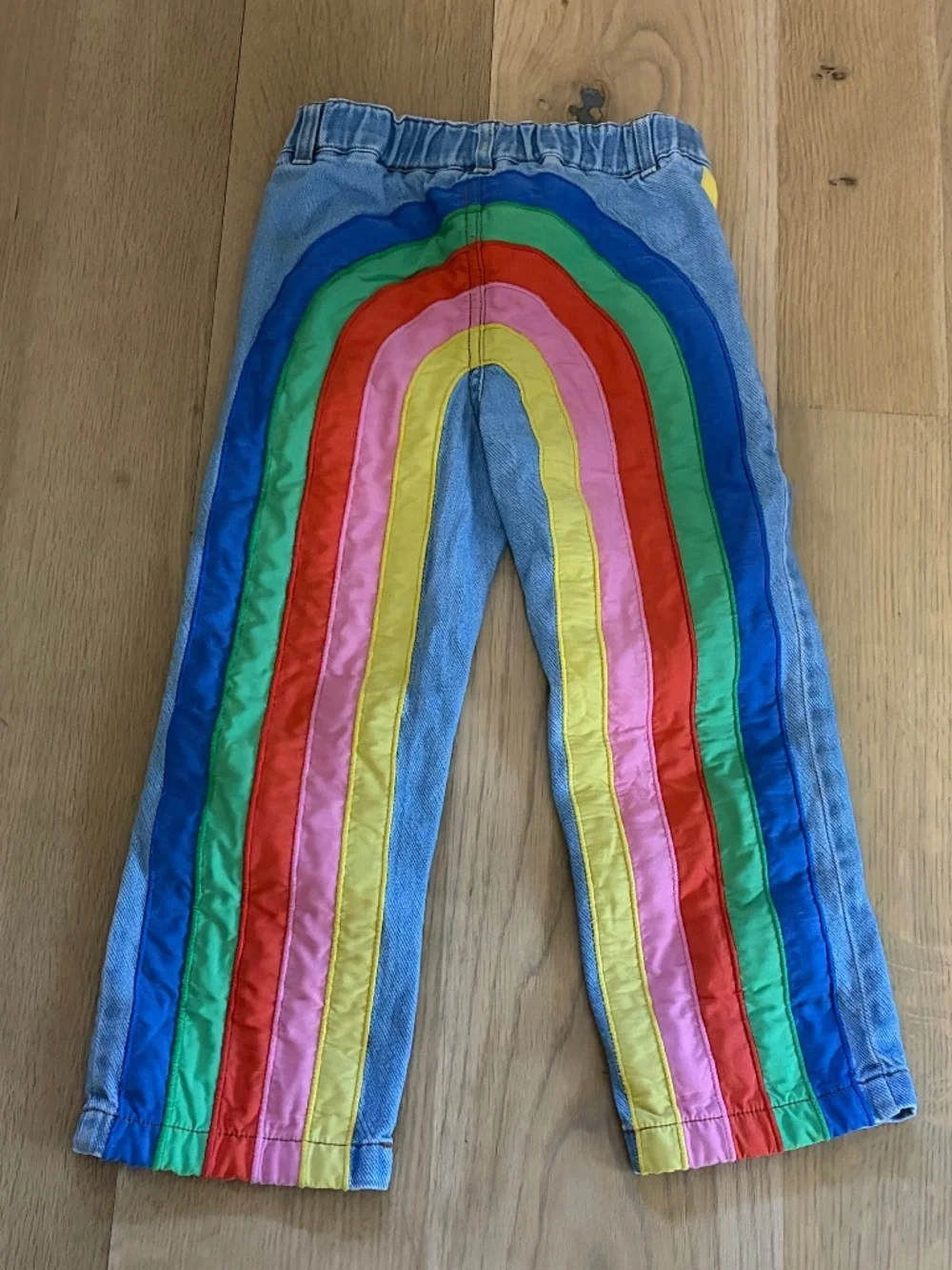 MINI BODEN GIRL'S DENIM RAINBOW JEANS SIZE 5